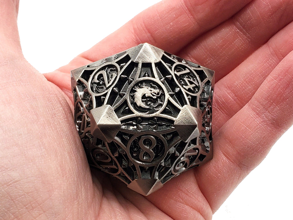 40MM D20: Ancient Silver