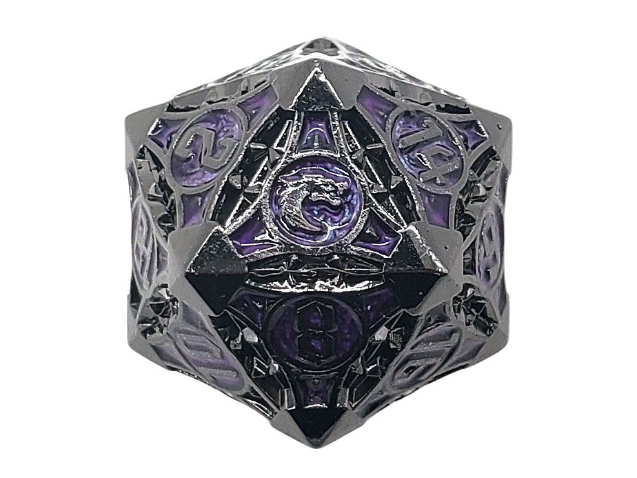 23MM D20: Black Nickel/Purple