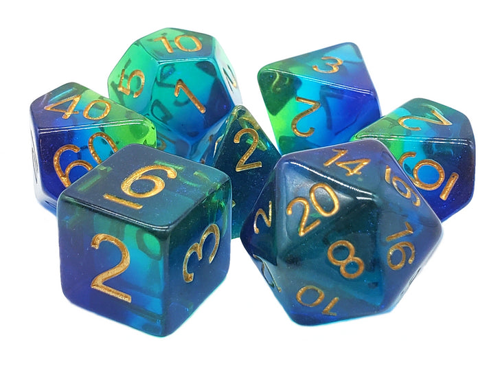RPG Dice Set: Gradients - Night Time Swim Dice Set