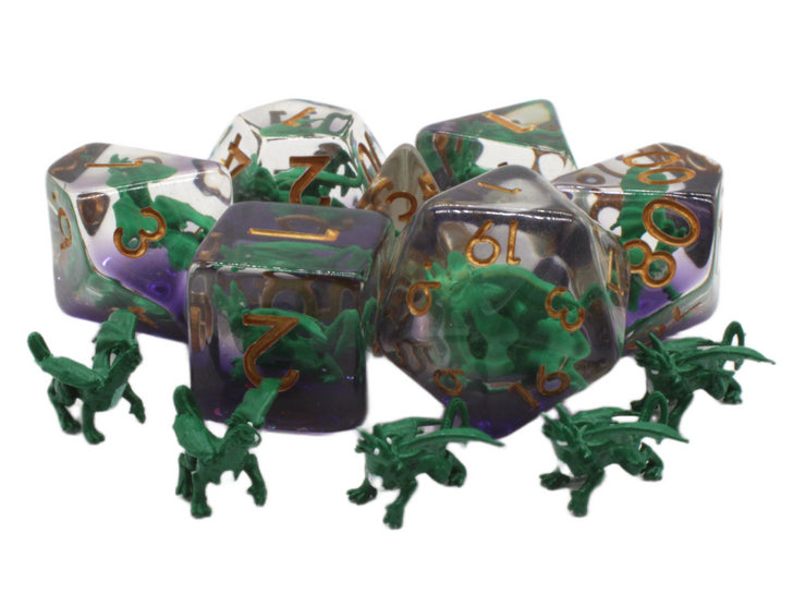 RPG Dice Set: Infused - Green Dragon
