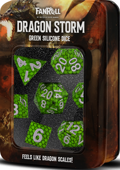 Silicone Dice Set: Green Dragon Scales