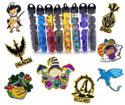 Tiny Treasures Mini Mystery Dice Set and 1 Enamel Pin