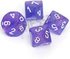 Chessex 7-Die Set: Borealis Purple/White