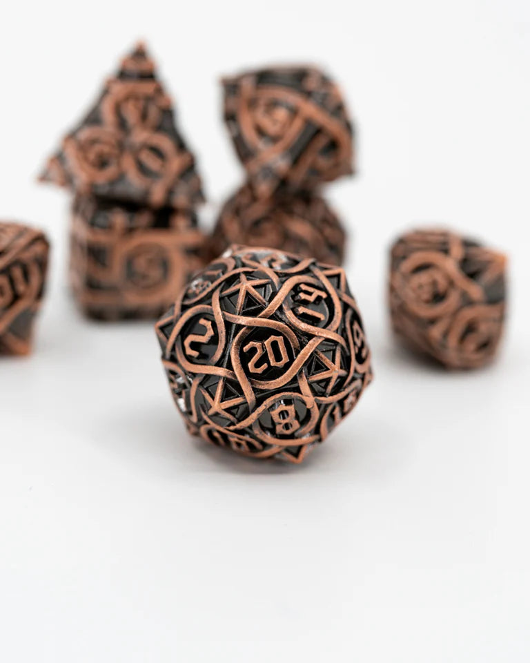 Metal RPG Dice Set: Celtic Bramble