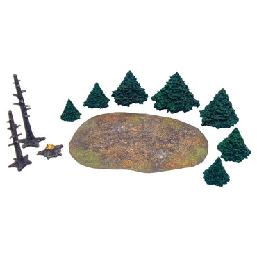Evergreen Pine Forest Scenery Set