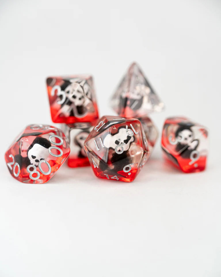 Acrylic Inclusion RPG Dice Set: Ol' Scratch