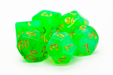 Old School: Nebula - Lightning Green Dice Set