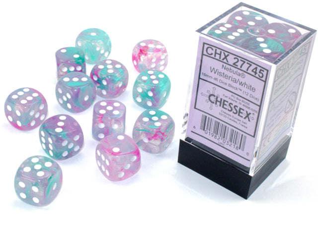 16mm D6 Brick: Nebula - Wisteria/White (12ct)