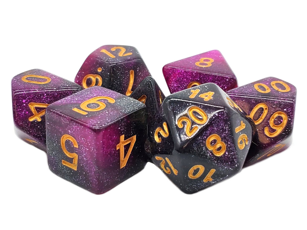 RPG Dice Set: Galaxy - Purple/Black