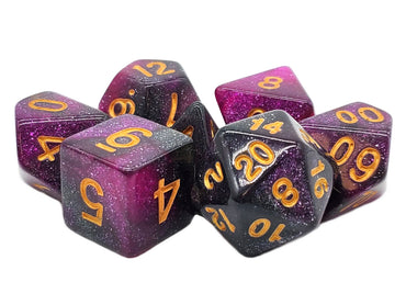 RPG Dice Set: Galaxy - Purple/Black