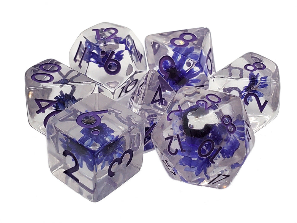 RPG Dice Set: Infused - Purple Flower