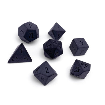 Gemstone Dice: Raised Hematite