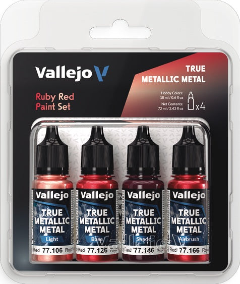 True Metallic Paint Set: Ruby Red