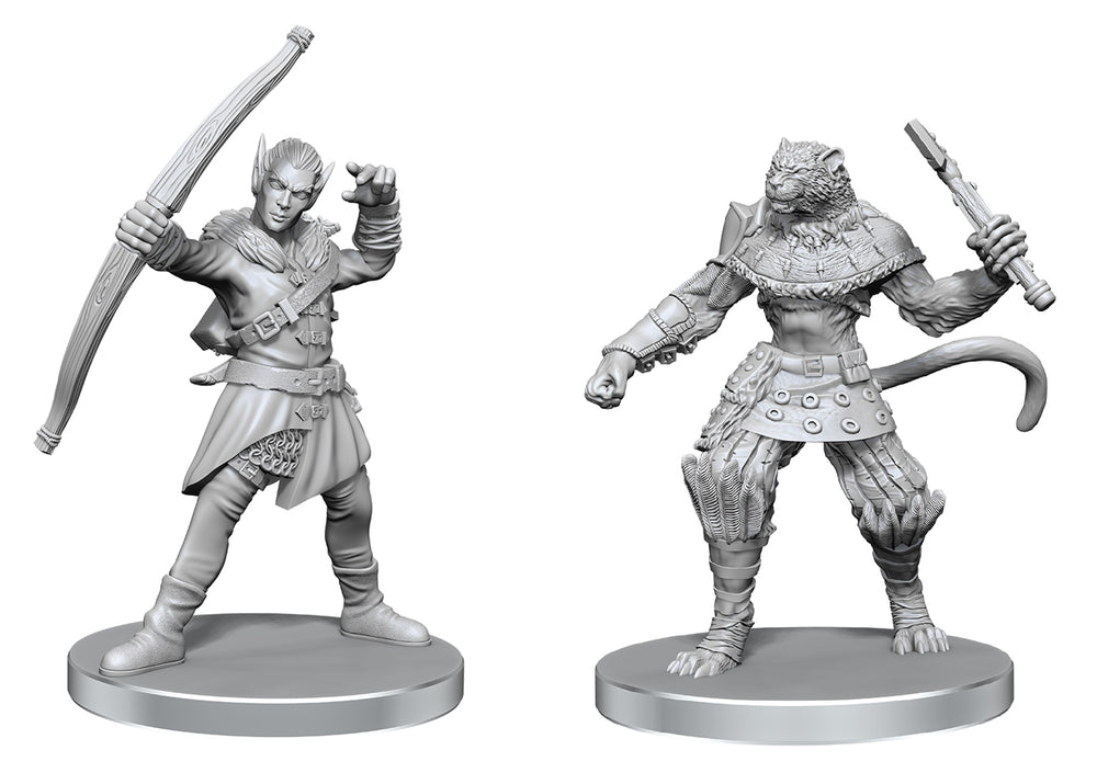 Pathfinder Mini (W26): Elf Hunter & Catfolk Bandit
