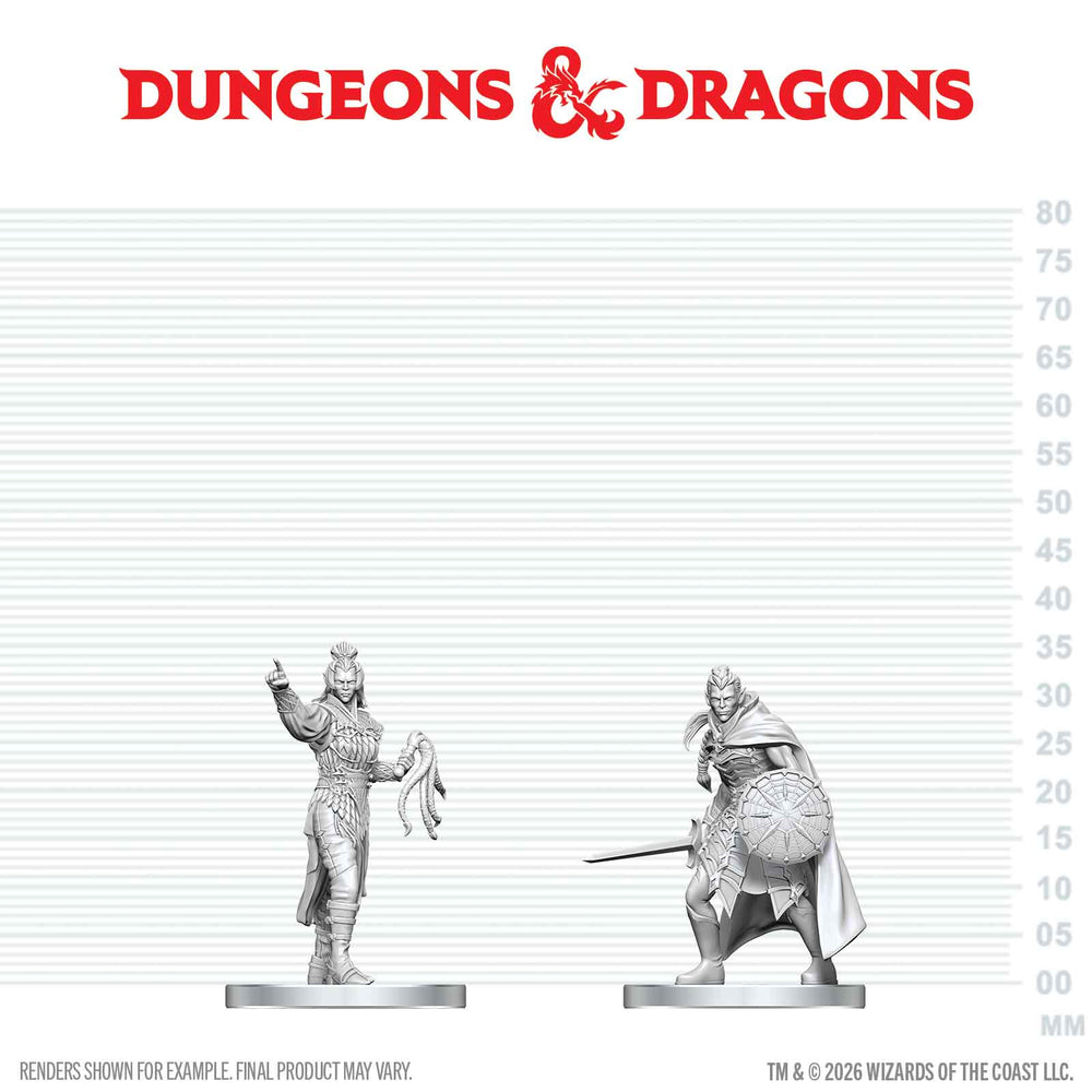 D&D Mini (W29): Drow Elite Warrior & Drow Priestess of Lolth