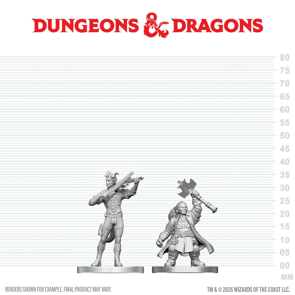 D&D Mini (W29): Tiefling Bard & Dwarf Cleric