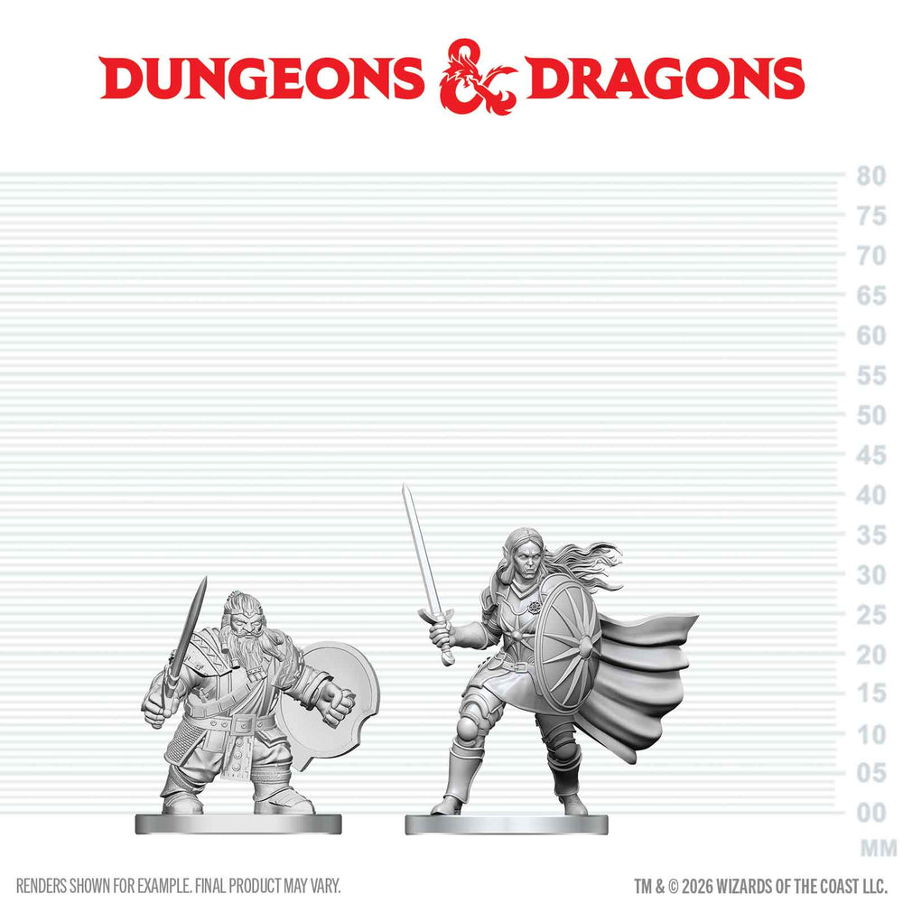 D&D Mini (W29): Dwarf Fighter & Orc Paladin