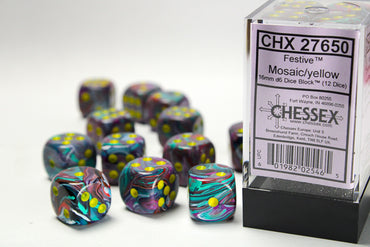 16mm D6 Brick: Festival - Mosaic/Yellow (12)