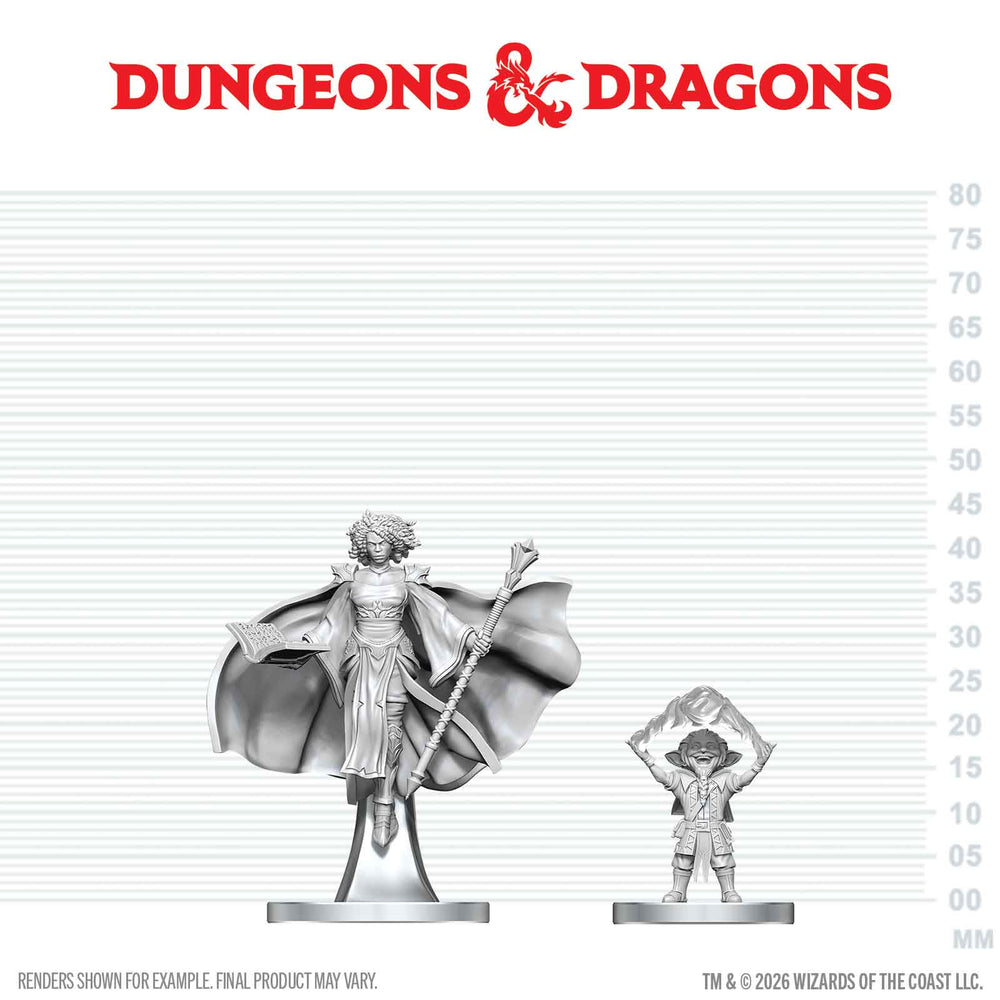 D&D Mini (W29): Gnome Warlock & Aasimar Wizard