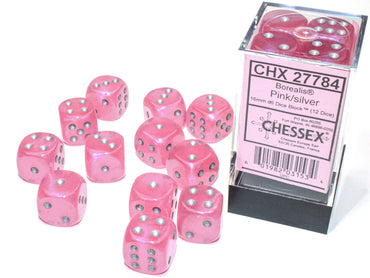 16mm D6 Brick: Luminary - Pink/Silver (12)