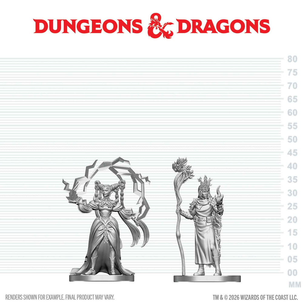 D&D Mini (W29): Human Druid & Elf Sorcerer