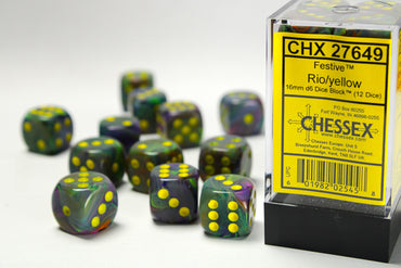 12mm D6 Brick: Festive - Rio/Yellow (36)