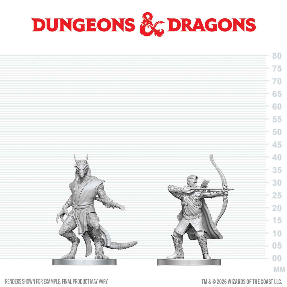 D&D Mini (W29): Elf Ranger & Dragonborn Monk
