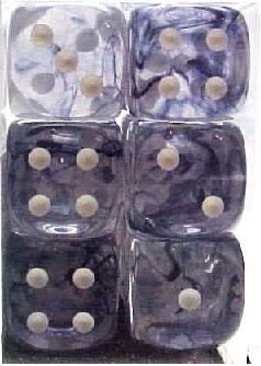 12mm D6 Brick: Nebula - Black/ White (36)
