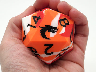 50mm Silicone D20: Red/White/Orange
