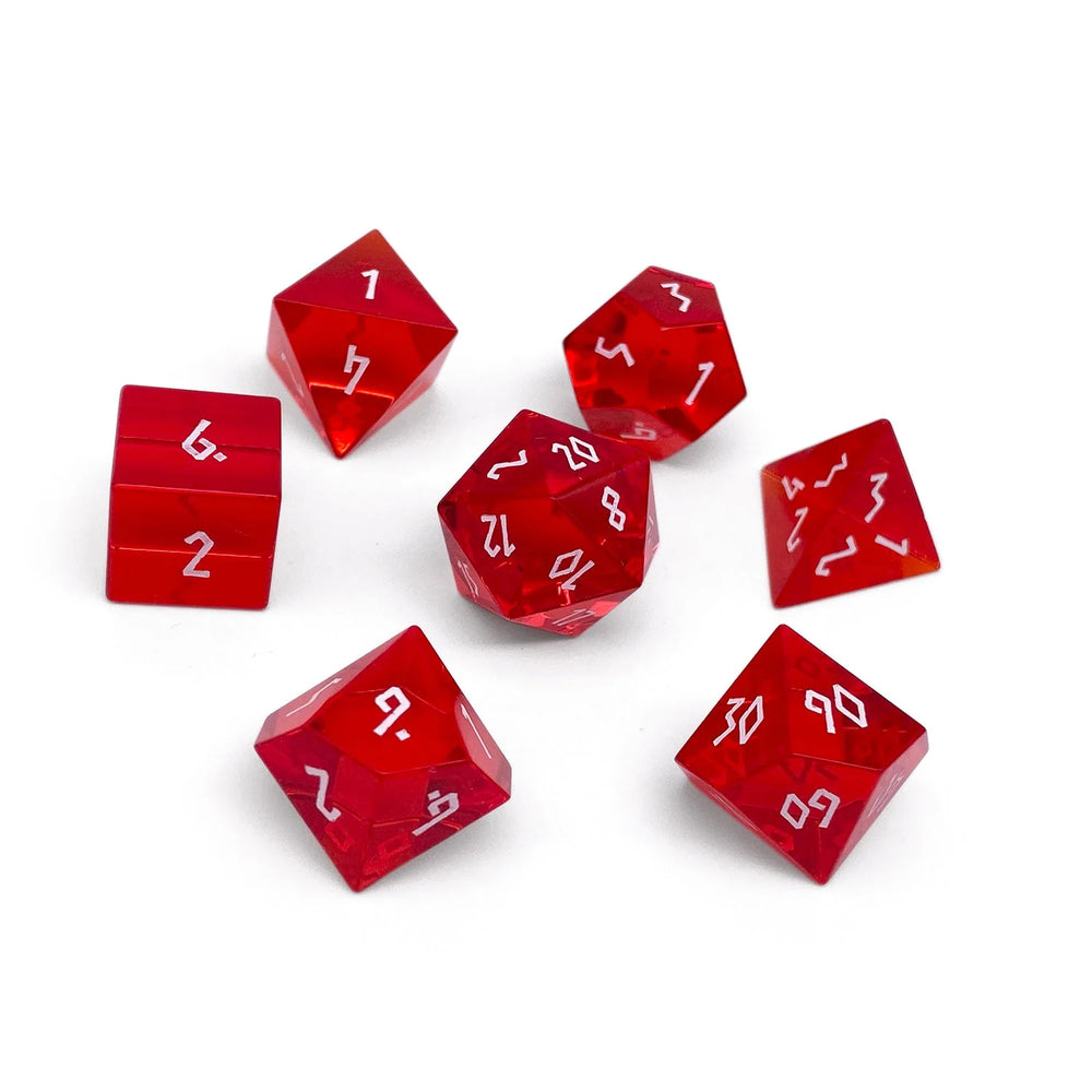 Gemstone RPG Dice Set: Zircon - Ruby