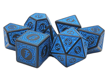 RPG Dice Set: Magical Runes - Blue
