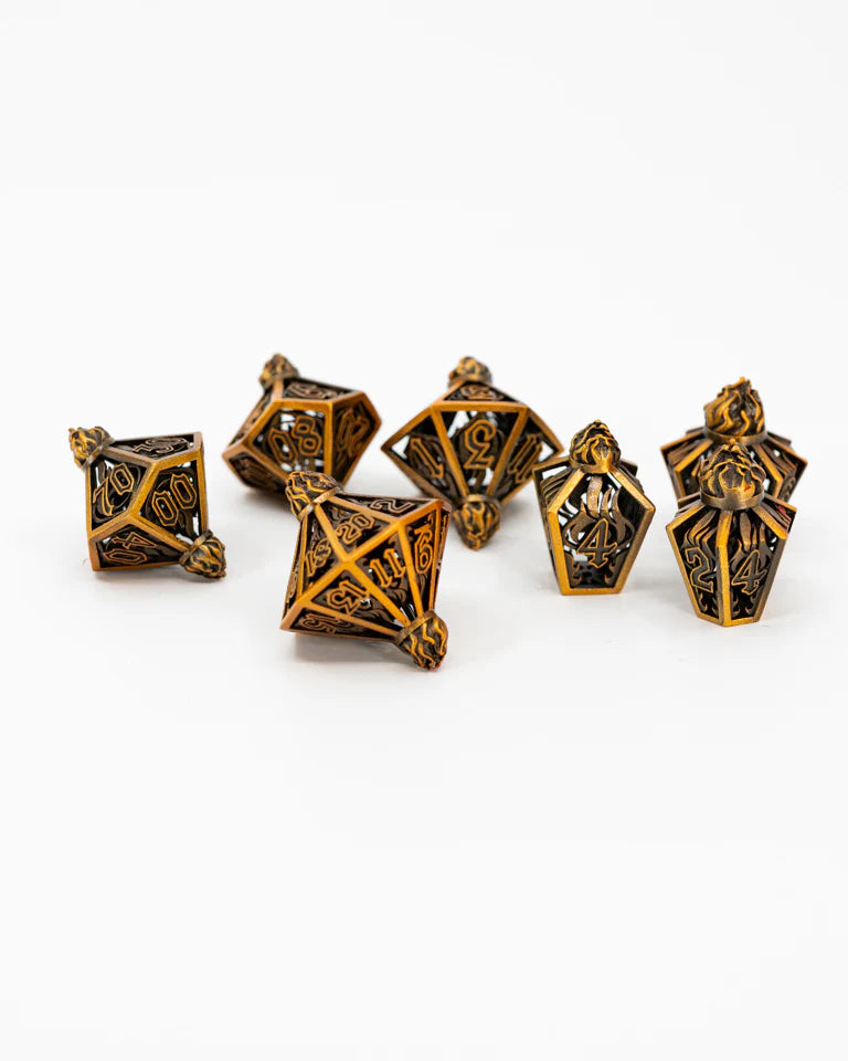 Hollow Metal RPG Dice Set: Madman's Lantern