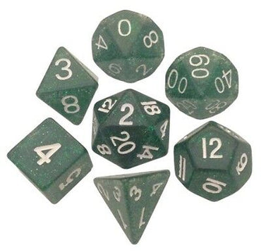 Mini RPG Dice Set: Ethereal Green