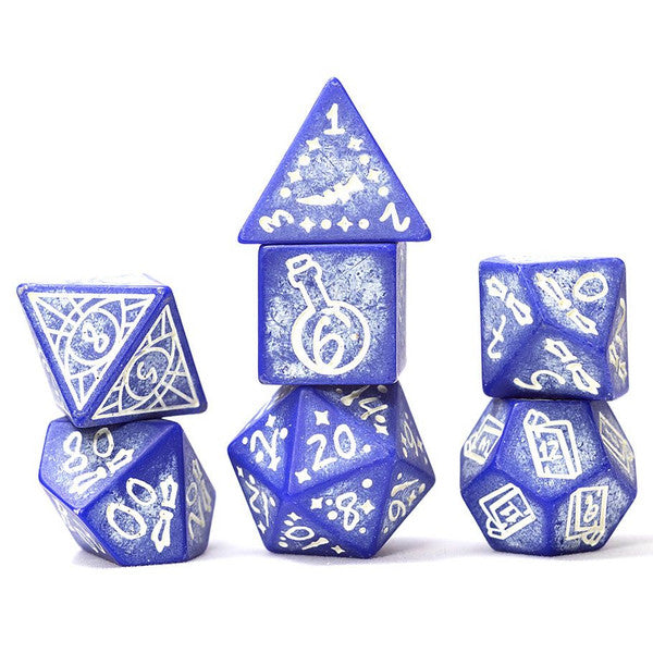 RPG Dice Set: Illusory Stone - Purple Agate