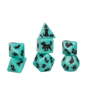 RPG Dice Set: Seafoam Shepherd