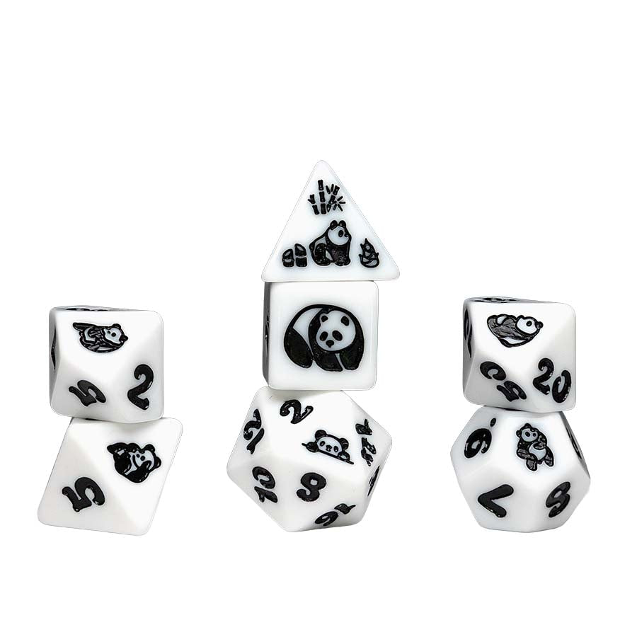 RPG Dice Set: Moon Panda