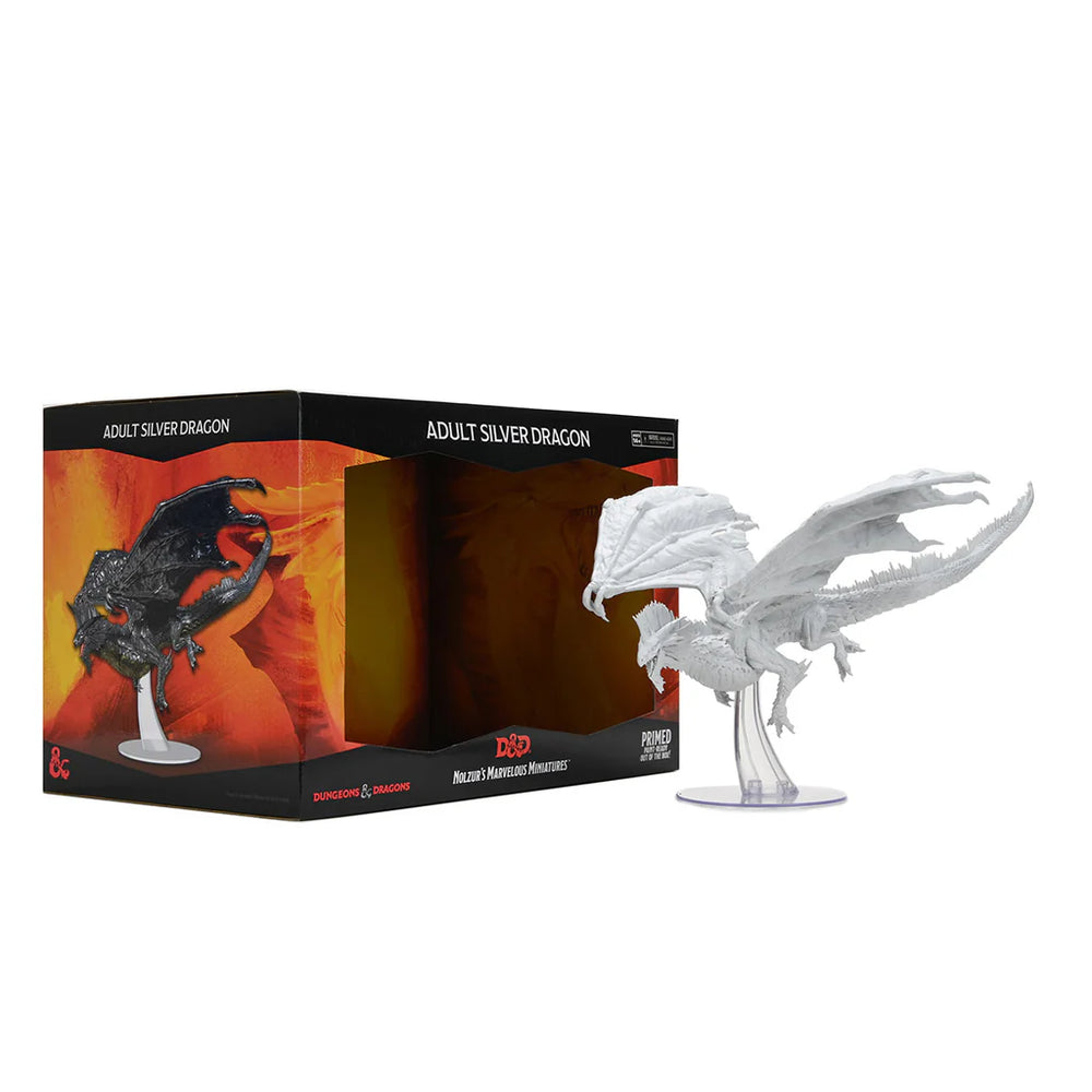 D&D Nolzur's Marvelous Miniatures: Adult Silver Dragon (Unpainted)