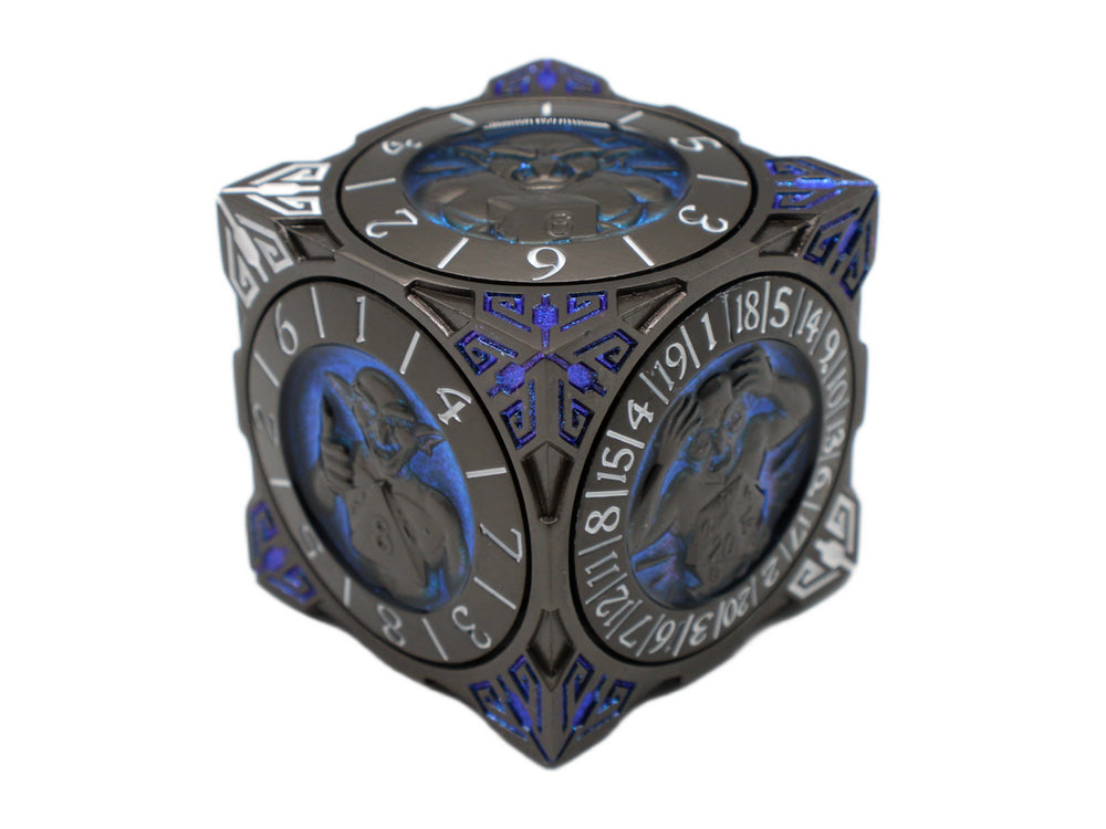 7-in-1 Dice Spinner: Dice Goblin - Matte Black & Blue