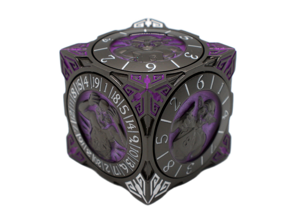 7-in-1 Dice Spinner: Dice Goblin - Matte Black & Purple