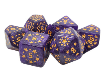 RPG Dice Set: Starlight - Purple