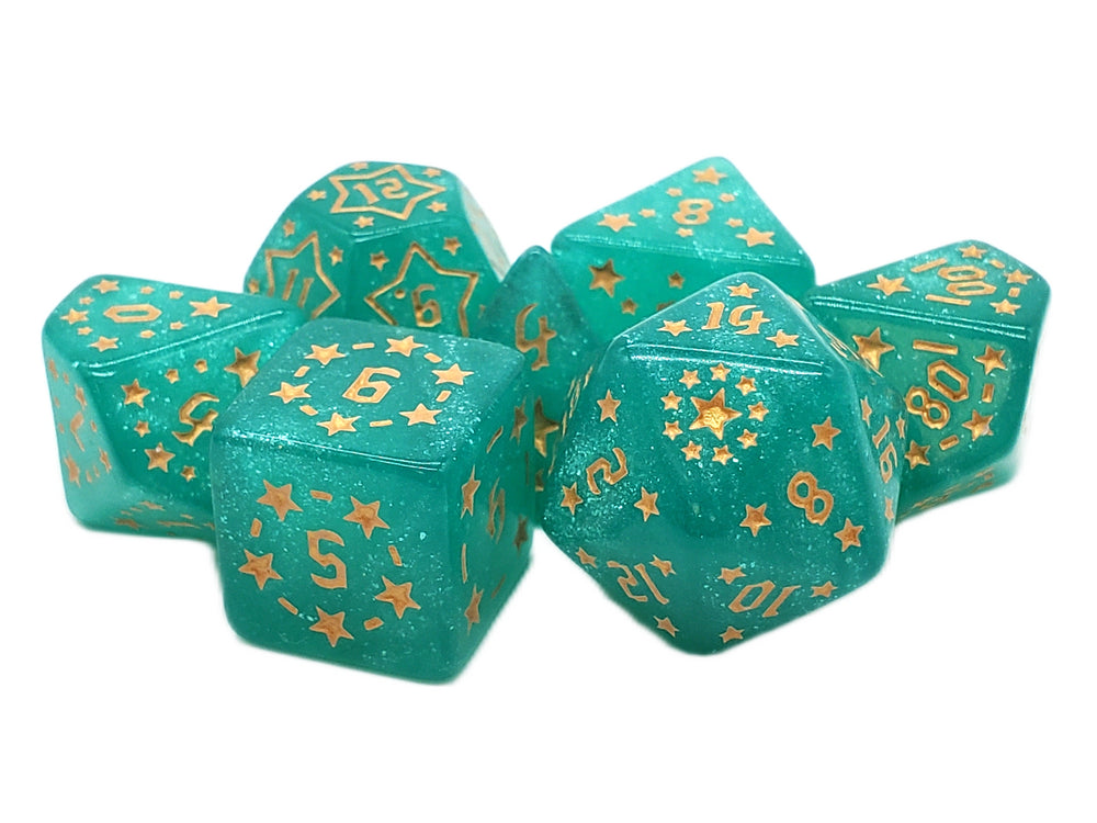 RPG Dice Set: Starlight - Teal