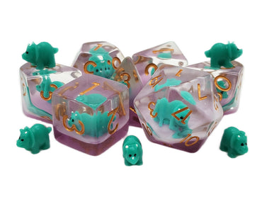 RPG Dice Set: Animal Kingdom - Green Baby Triceratops
