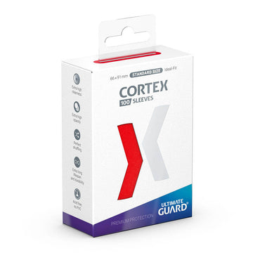 Cortex Sleeves: Matte Standard Size - Red (100ct)