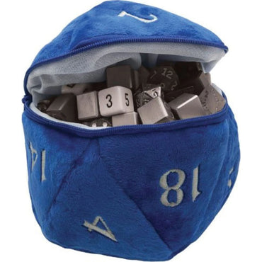 D&D D20 Plush Dice Bag - Blue