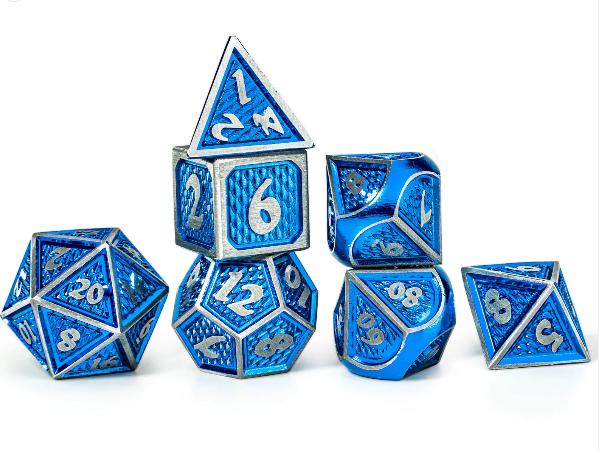 Metal RPG Dice Set: Behemoth - Brushed Blue