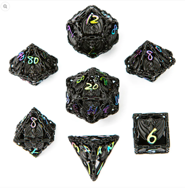 Bat Hollow Dice: Black/Chromatic