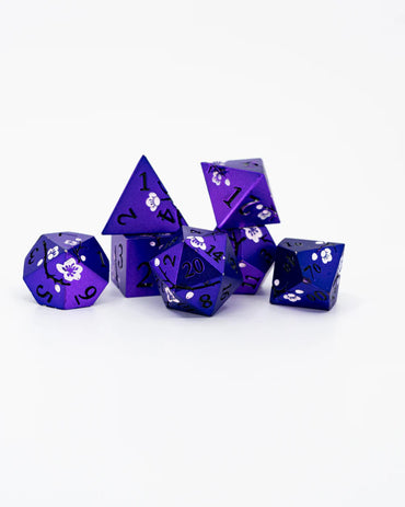 Metal RPG Dice Set: Queen's Bloom