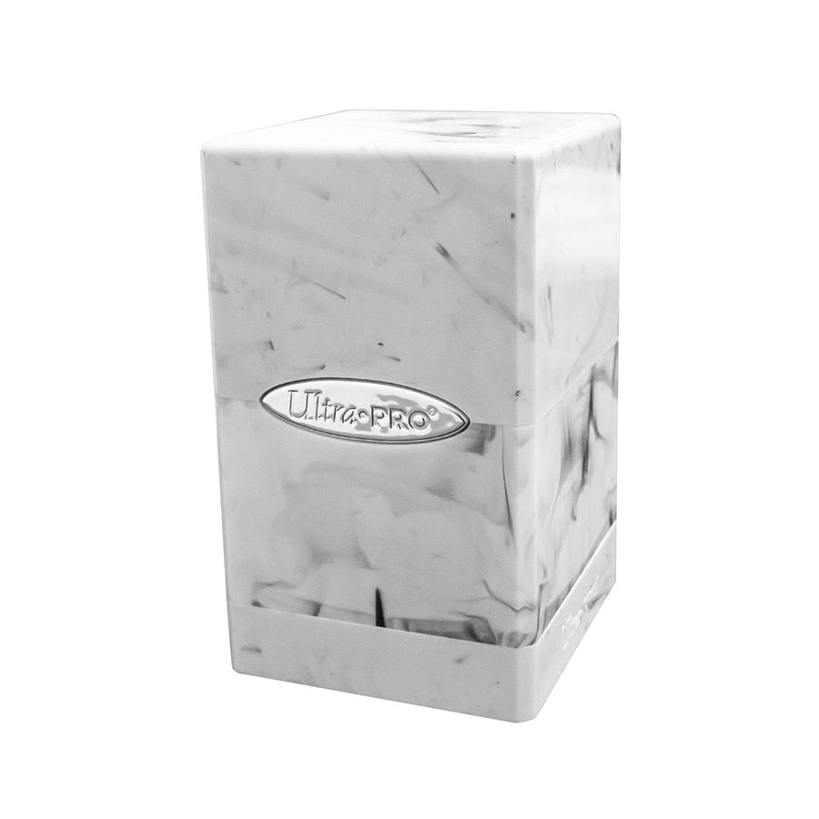 Satin Tower Deck Box: Marble - Black/White