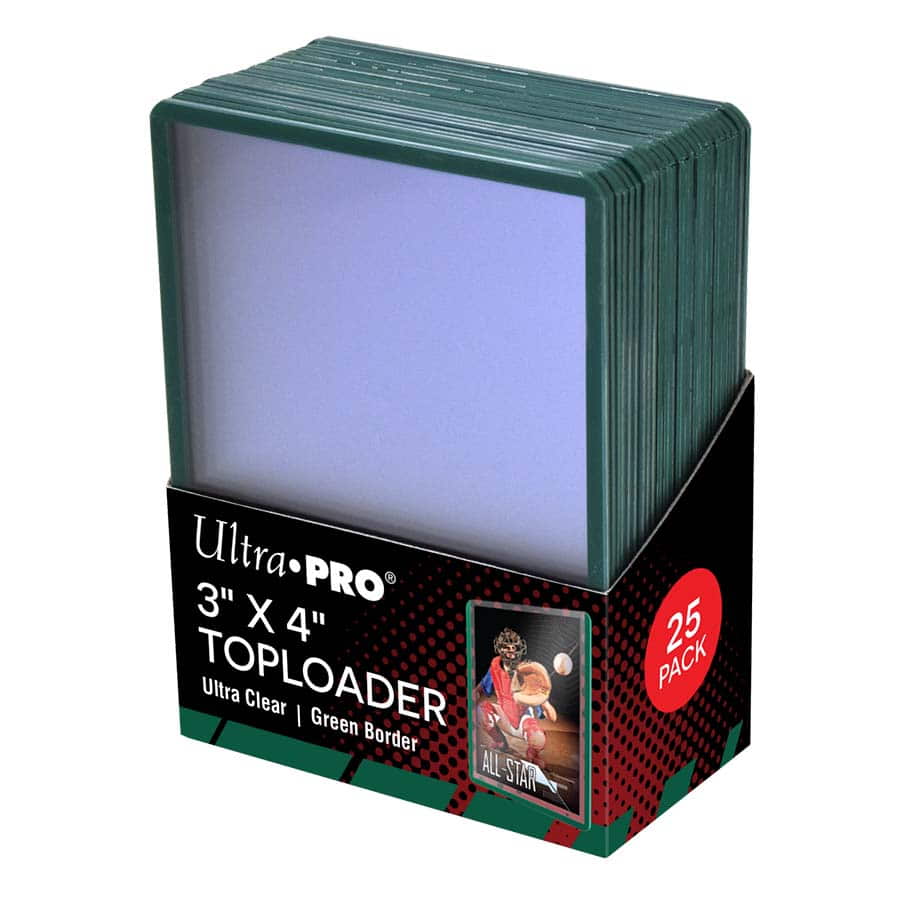 3" x 4" Toploaders: Green Border (25ct)