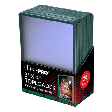 3" x 4" Toploaders: Green Border (25ct)